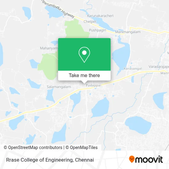 Rrase College Of Engineering in Padappai map