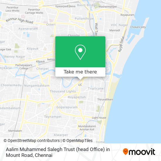 Aalim Muhammed Salegh Trust (head Office) in Mount Road map