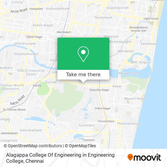 Alagappa College Of Engineering in Engineering College map