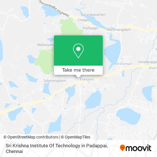 Sri Krishna Institute Of Technology in Padappai map