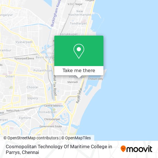 Cosmopolitan Technology Of Maritime College in Parrys map