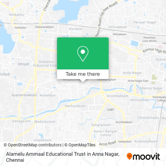 Alamelu Ammaal Educational Trust in Anna Nagar map