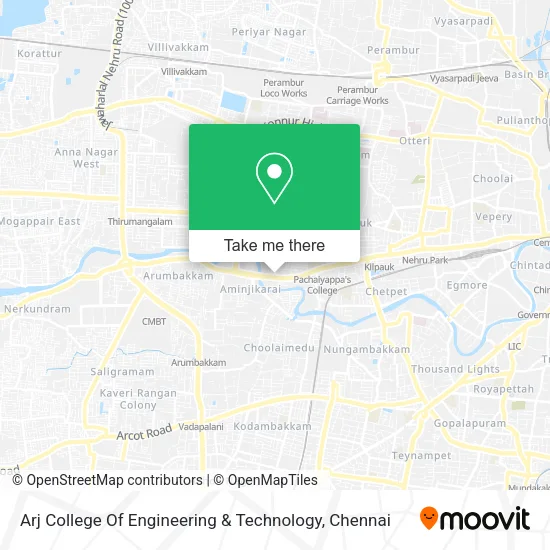 Arj College Of Engineering & Technology map