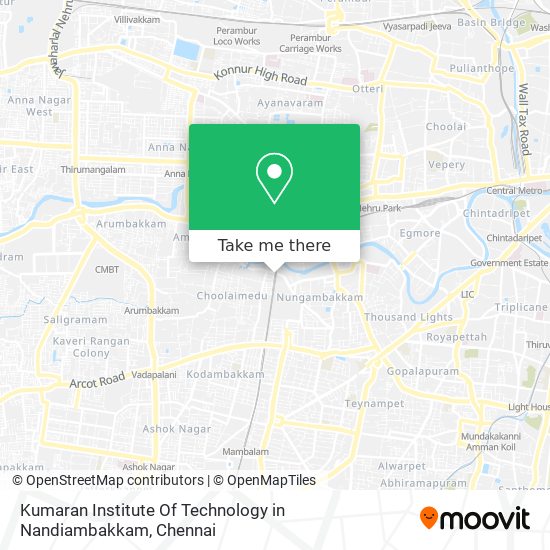 Kumaran Institute Of Technology in Nandiambakkam map