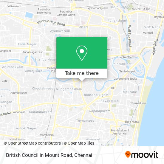 British Council in Mount Road map