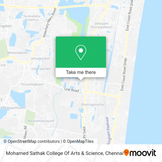 Mohamed Sathak College Of Arts & Science map