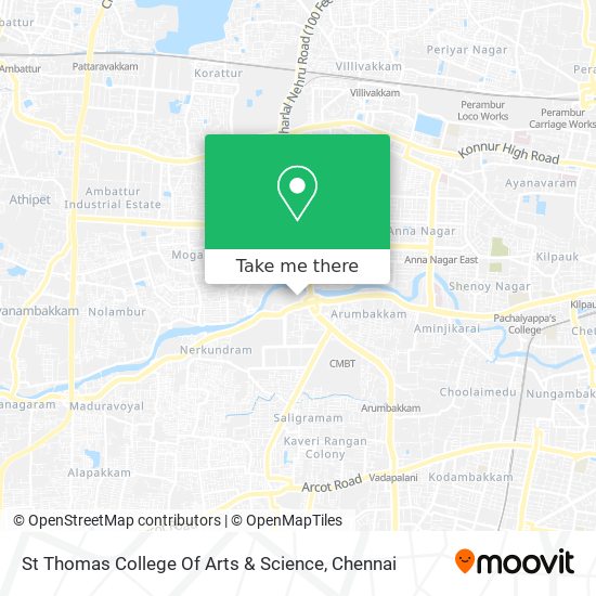 St Thomas College Of Arts & Science map