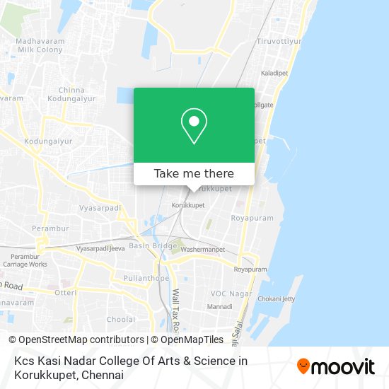 Kcs Kasi Nadar College Of Arts & Science in Korukkupet map