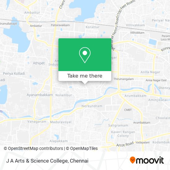 J A Arts & Science College map