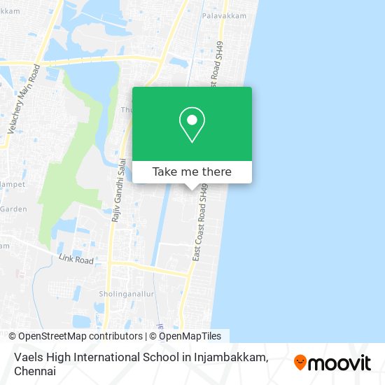 Vaels High International School in Injambakkam map