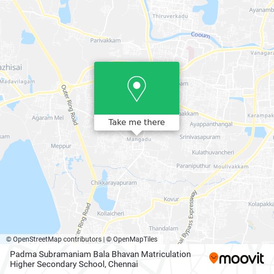 Padma Subramaniam Bala Bhavan Matriculation Higher Secondary School map