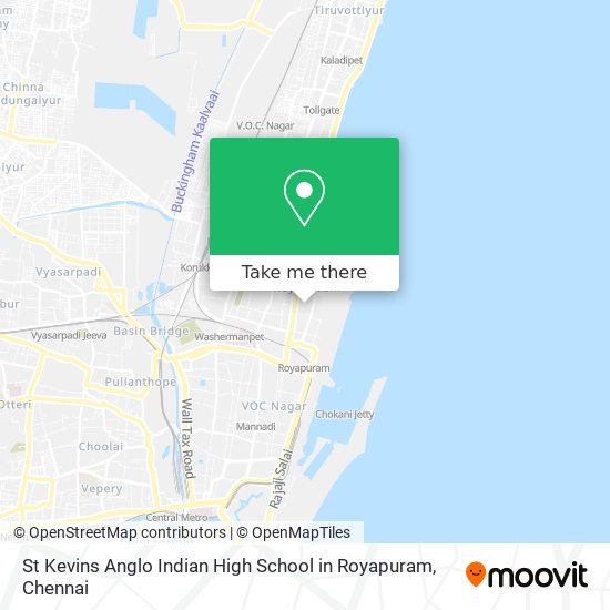 St Kevins Anglo Indian High School in Royapuram map
