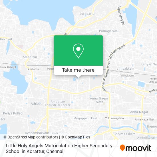 Little Holy Angels Matriculation Higher Secondary School in Korattur map