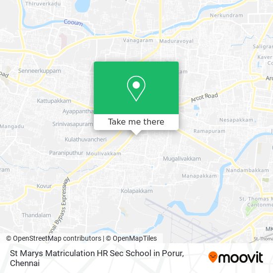 St Marys Matriculation HR Sec School in Porur map