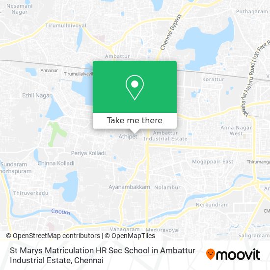 St Marys Matriculation HR Sec School in Ambattur Industrial Estate map