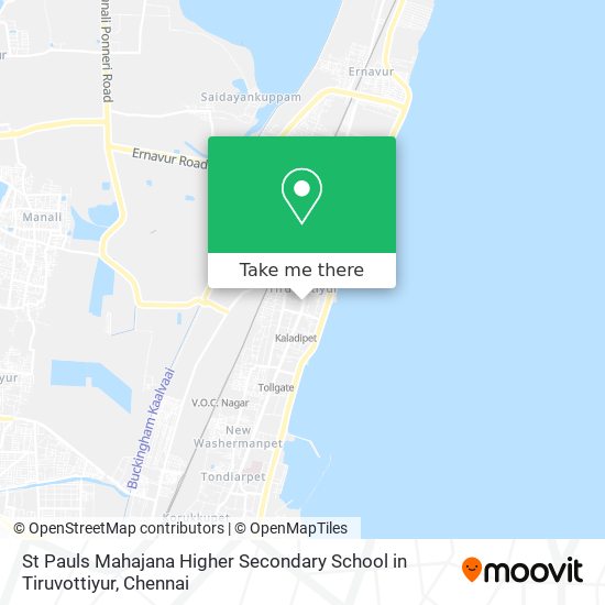 St Pauls Mahajana Higher Secondary School in Tiruvottiyur map