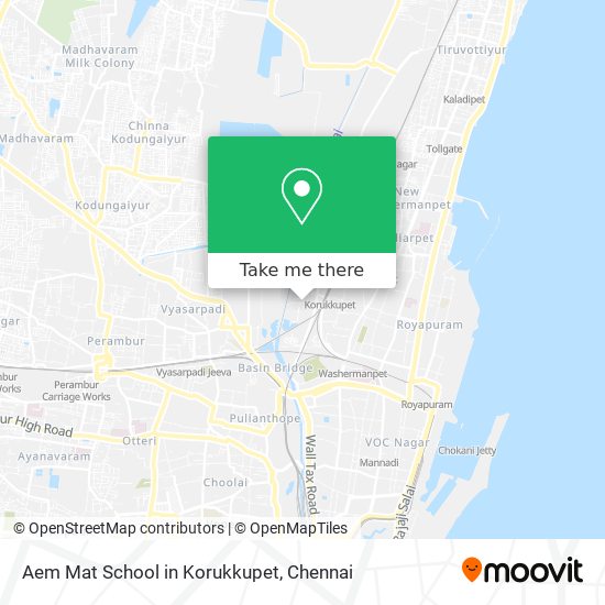 Aem Mat School in Korukkupet map