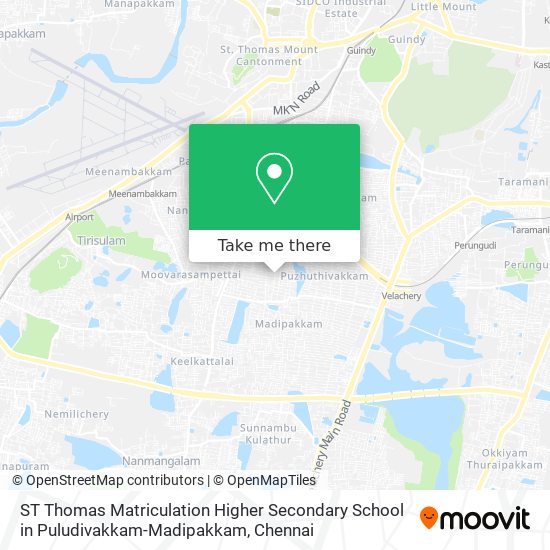 ST Thomas Matriculation Higher Secondary School in Puludivakkam-Madipakkam map