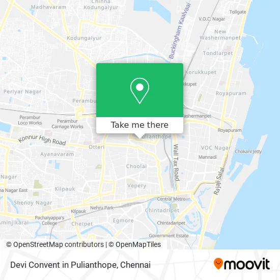 Devi Convent in Pulianthope map