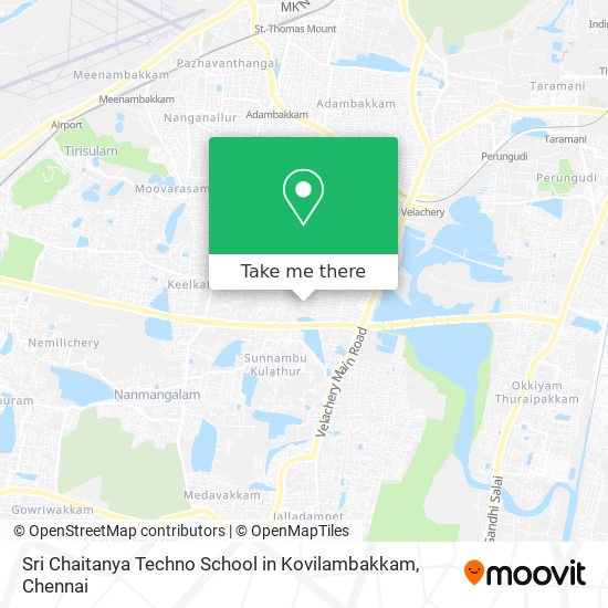 Sri Chaitanya Techno School in Kovilambakkam map