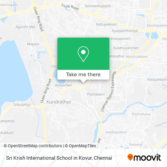 Sri Krish International School in Kovur map