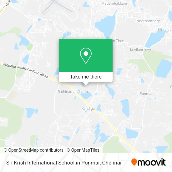 Sri Krish International School in Ponmar map
