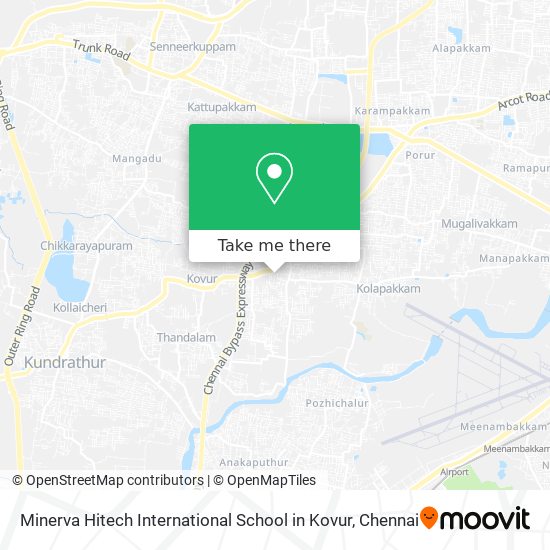 Minerva Hitech International School in Kovur map