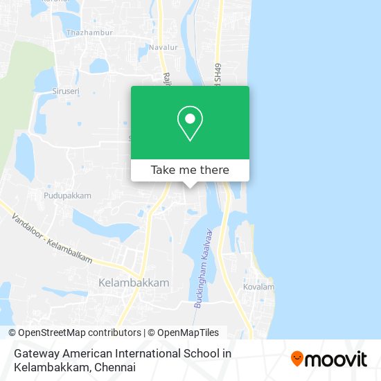 Gateway American International School in Kelambakkam map