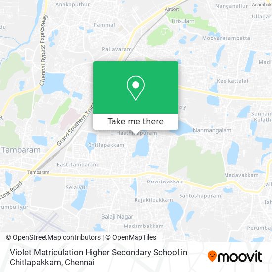 Violet Matriculation Higher Secondary School in Chitlapakkam map
