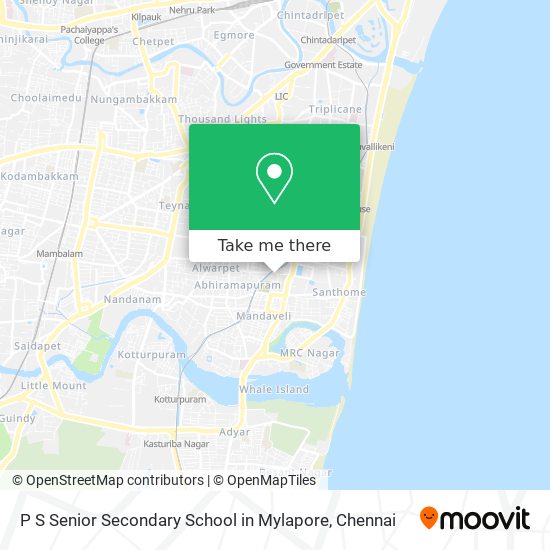 P S Senior Secondary School in Mylapore map
