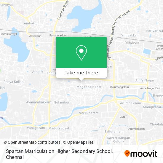 Spartan Matriculation Higher Secondary School map