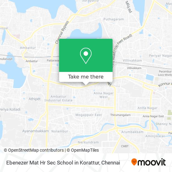 Ebenezer Mat Hr Sec School in Korattur map