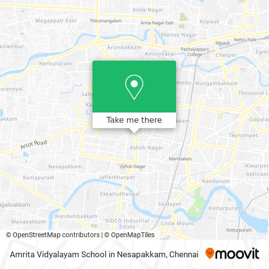 Amrita Vidyalayam School in Nesapakkam map