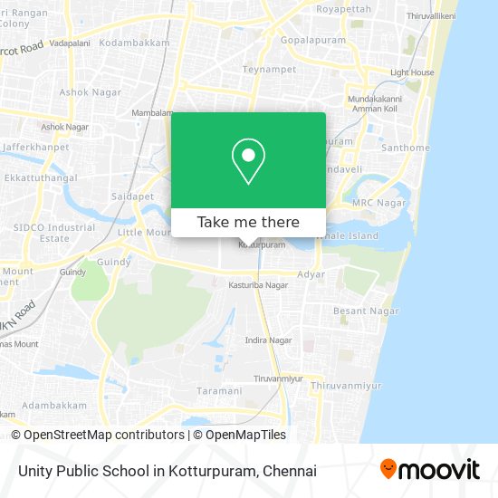 Unity Public School in Kotturpuram map