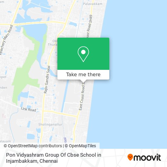 Pon Vidyashram Group Of Cbse School in Injambakkam map