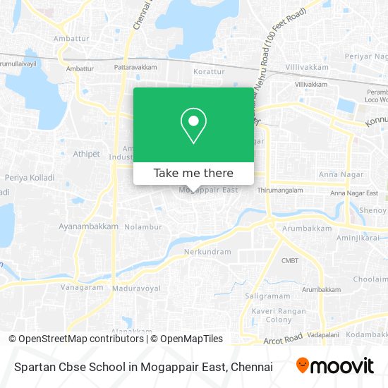 Spartan Cbse School in Mogappair East map
