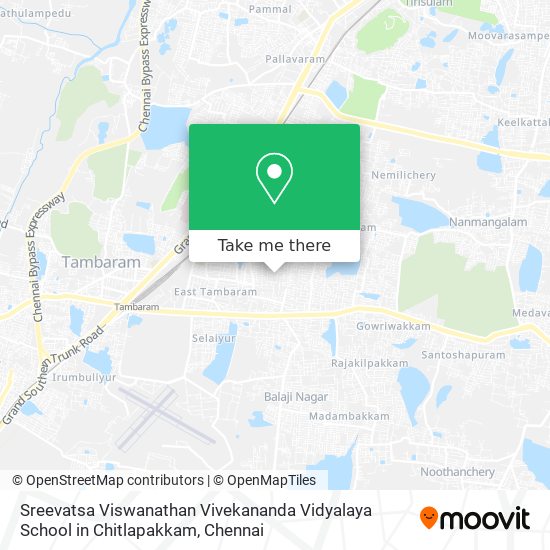 Sreevatsa Viswanathan Vivekananda Vidyalaya School in Chitlapakkam map