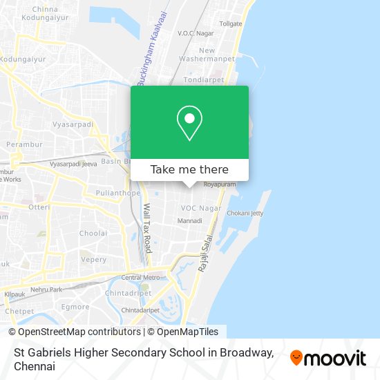 St Gabriels Higher Secondary School in Broadway map