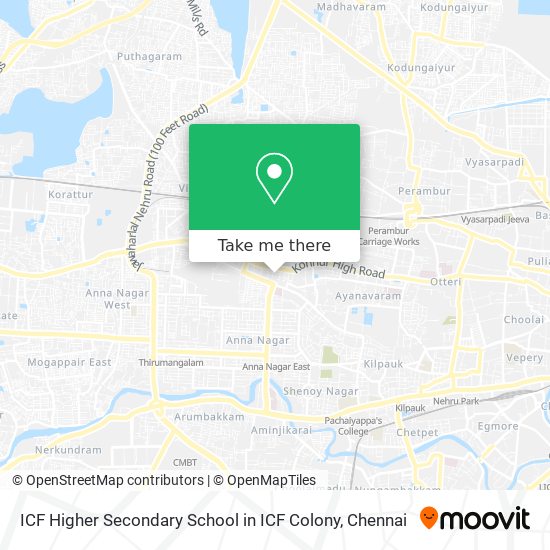 ICF Higher Secondary School in ICF Colony map