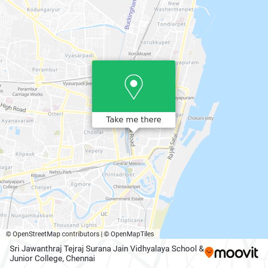 Sri Jawanthraj Tejraj Surana Jain Vidhyalaya School & Junior College map