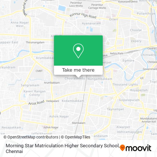 Morning Star Matriculation Higher Secondary School map