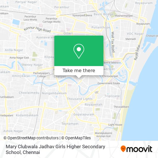 Mary Clubwala Jadhav Girls Higher Secondary School map