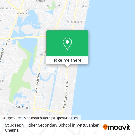 St Joseph Higher Secondary School in Vettuvankeni map