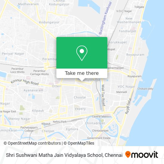 Shri Sushwani Matha Jain Vidyalaya School map