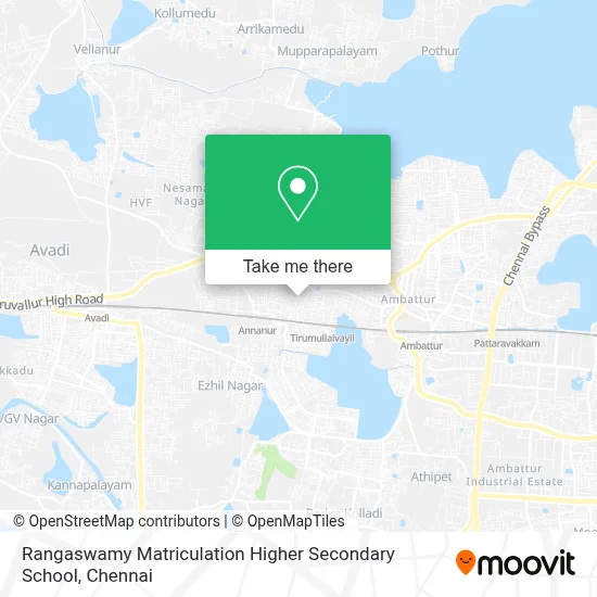 Rangaswamy Matriculation Higher Secondary School map