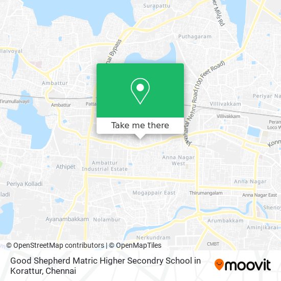 Good Shepherd Matric Higher Secondry School in Korattur map