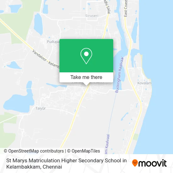 St Marys Matriculation Higher Secondary School in Kelambakkam map