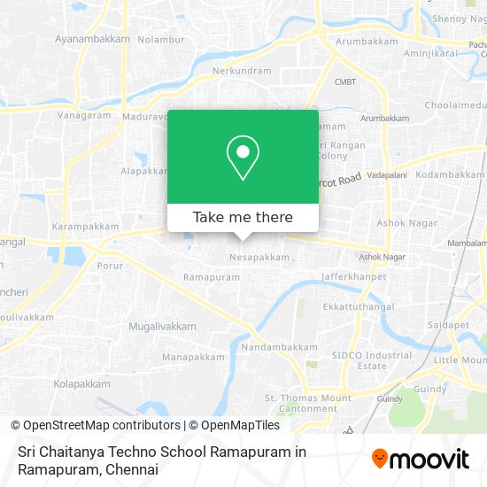 Sri Chaitanya Techno School Ramapuram in Ramapuram map
