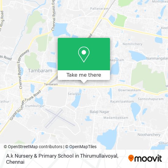 A.k Nursery & Primary School in Thirumullaivoyal map