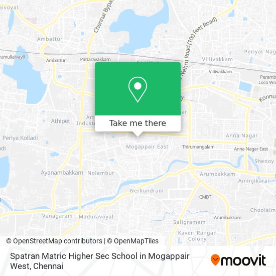 Spatran Matric Higher Sec School in Mogappair West map